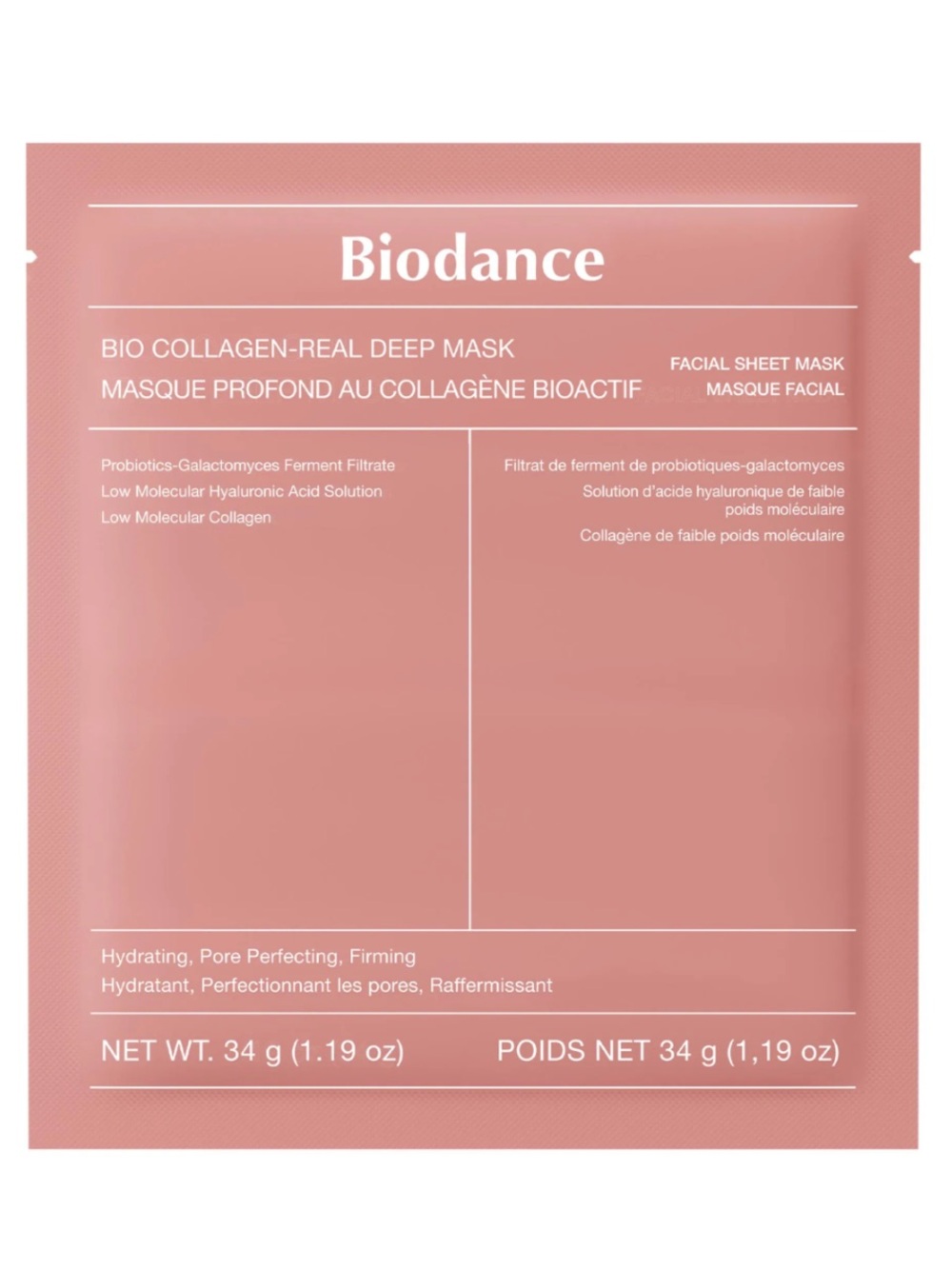 Biodance Bio Collagen Real Deep Mask — Pink Hydrating Facial Sheet Mask